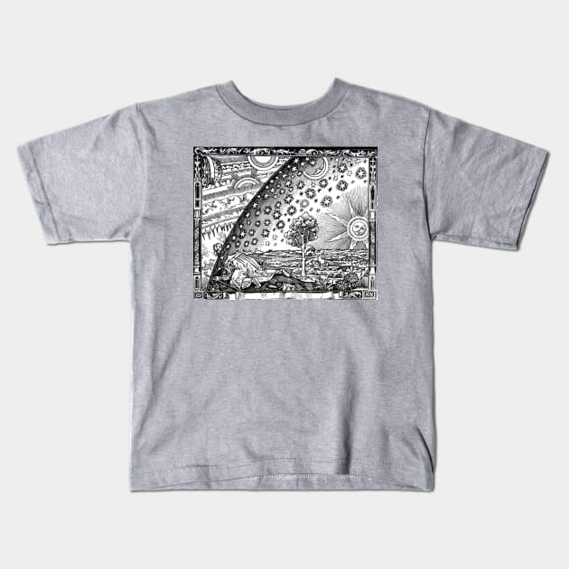 Flammarion engraving - Machinery of the Universe Kids T-Shirt by pocketlama